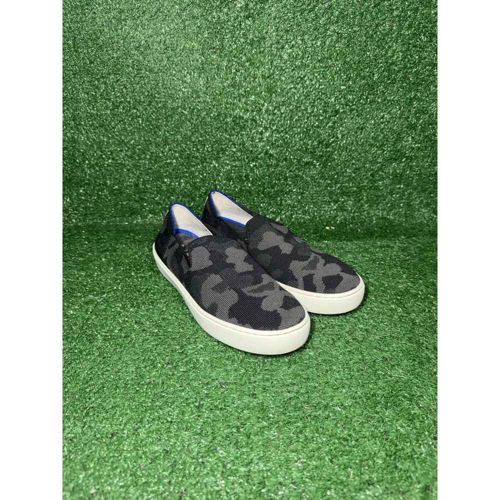 Rothy's The Original Slip On Women Size 7.5 Black Grey Camo Comfort Mesh Shoes - Picture 2 of 9